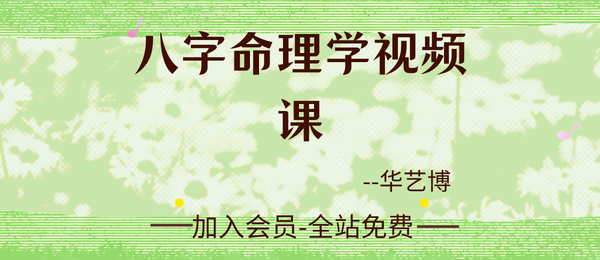 华艺博:八字命理学视频课22集+资料
