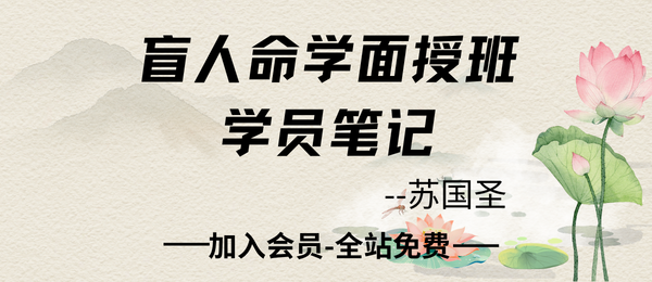 苏国圣:2007第十九界盲人命学面授学员笔记（手抄版）38页