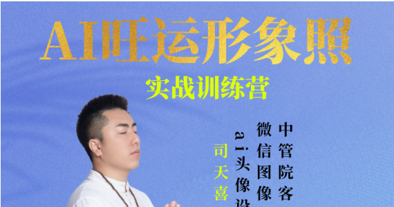司天喜:ai旺运头像实战班视频1集+文档