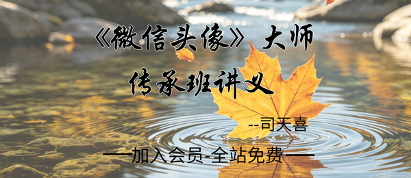 司天喜:《微信头像》大师传承班3套pdf