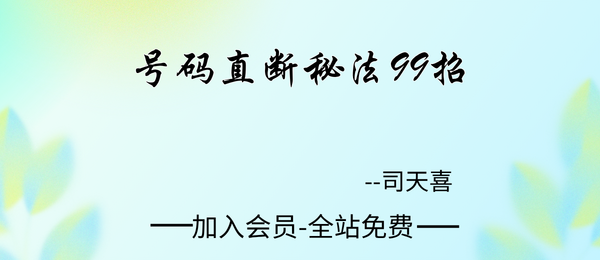 司天喜:号码直断秘法99招音频