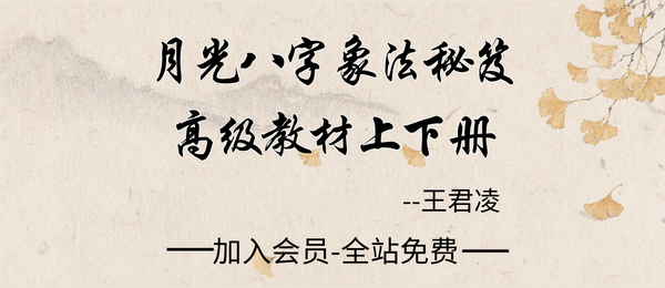 王君凌:《月光八字象法秘笈高级教材》上下册＋录音