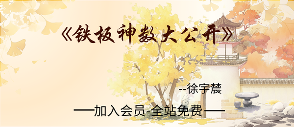 徐宇辳:《铁版神数大公开》270页双面pdf