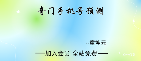 童坤元:奇门手机号预测26集视频