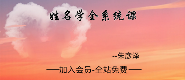 朱彦泽:姓名学全系统课13集