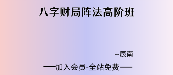 辰南:八字财局阵法高阶班46集视频