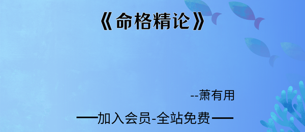 萧有用:《命格精论》634页pdf