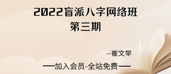 崔文举:2022盲派八字网络班第三期20集视频