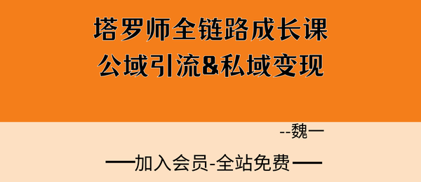 魏一:商业课程-塔罗师全链路成长课(公域引流&私域变现)25集视频