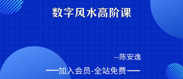 陈安逸:数字风氺高阶课16集视频