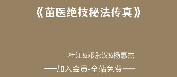 杜江&邓永汉&杨惠杰《苗医绝技秘法传真》232页pdf
