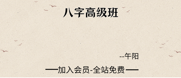 午阳:八字高级班38集视频+课件